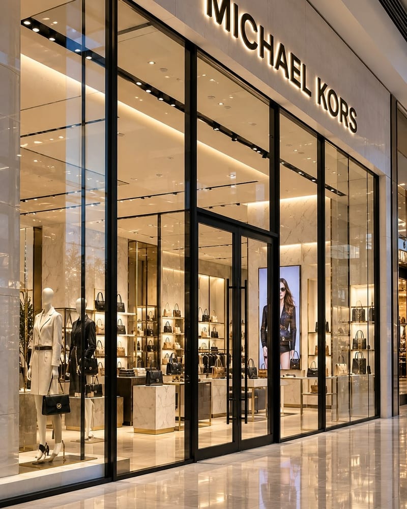 Modern glass storefront entrance