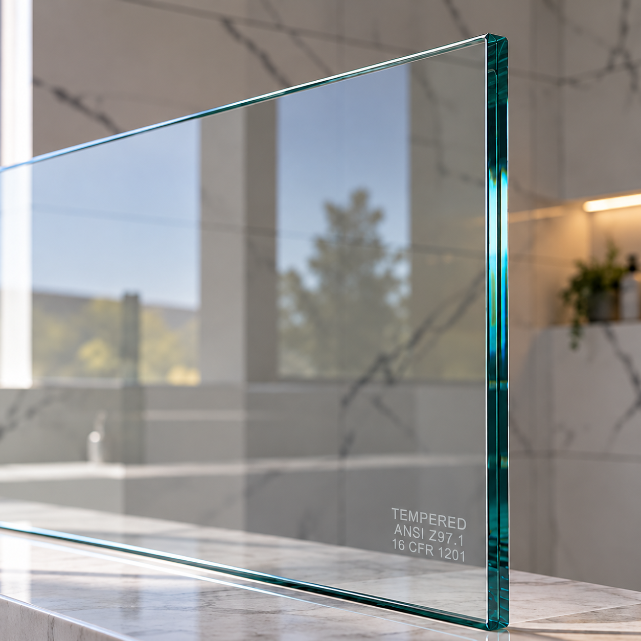 Glass thickness options for shower enclosures