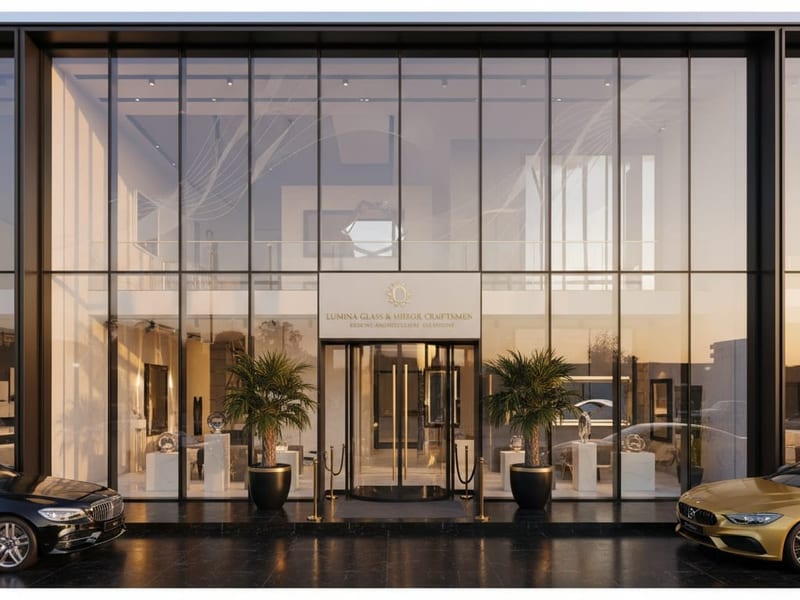 Modern glass storefront