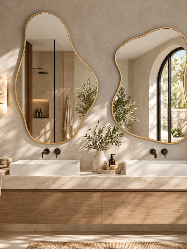 Custom bathroom vanity mirror