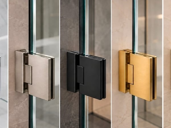 Hardware finishes for interior glass installations
